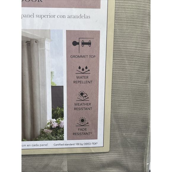 Allen + Roth 40"X84" Grommet Top Curtain TAUPE Panel Set (2 Panels) #5263955. - Picture 8 of 10